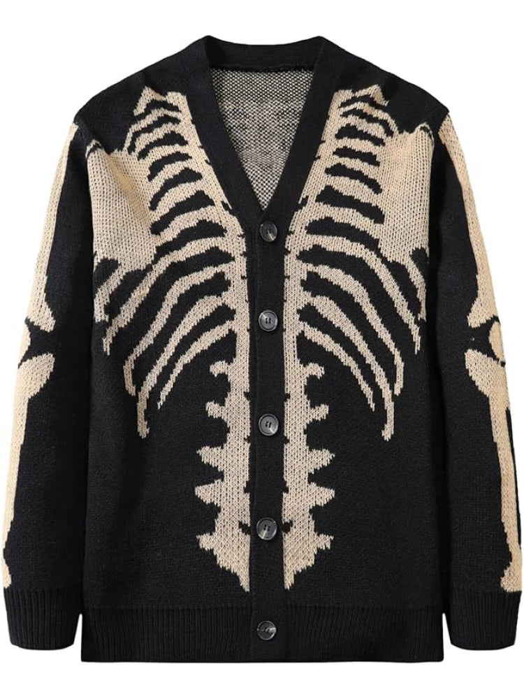 Bone Rib Gothic Knit Cardigan