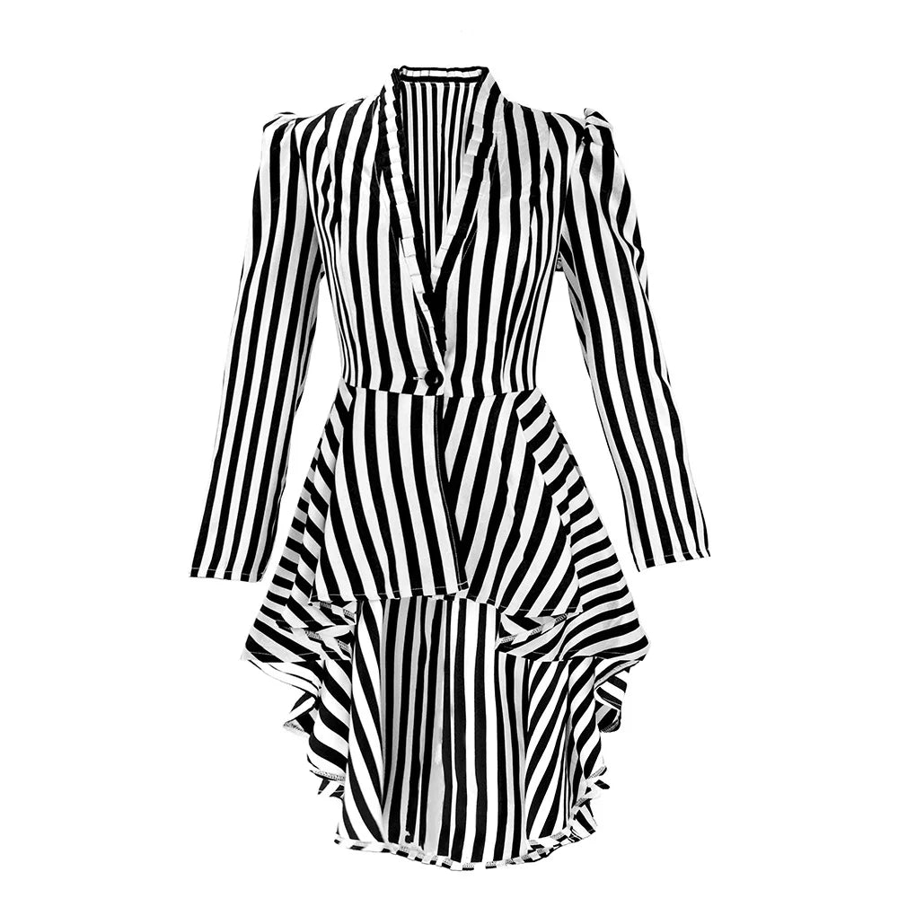 Stripe Specter Gothic Blazer Dress