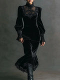 Velvet Mourning Gothic Maxi Dress